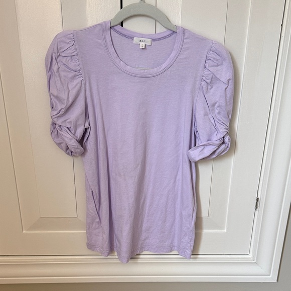 A.L.C. Tops - A.L.C. Lavender Puff-Sleeve Short Sleeve Tee